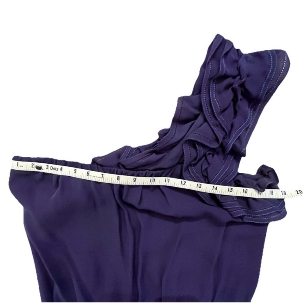 DSQUARED2 100% Silk One Shoulder Ruffled Mini Dress Size 8 Italian MSRP $1,230 - Picture 10 of 12